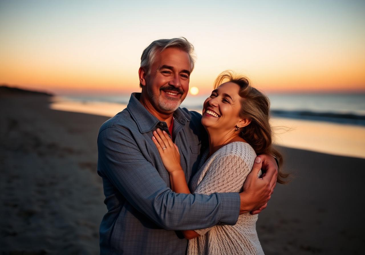 Happy couple enjoying renewed intimacy thanks to BlueChew Gold