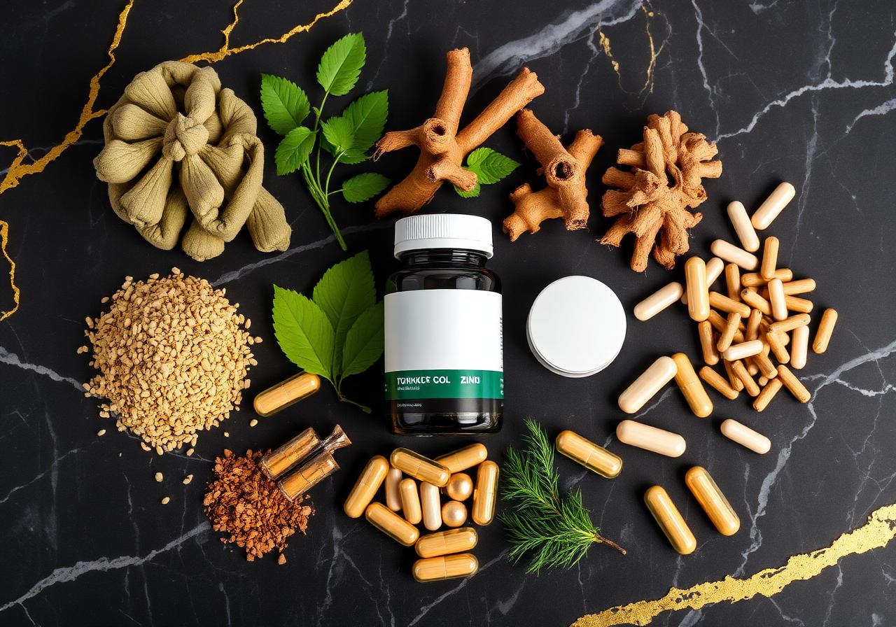 Natural herbal ingredients inside BlueChew Gold Male Enhancement